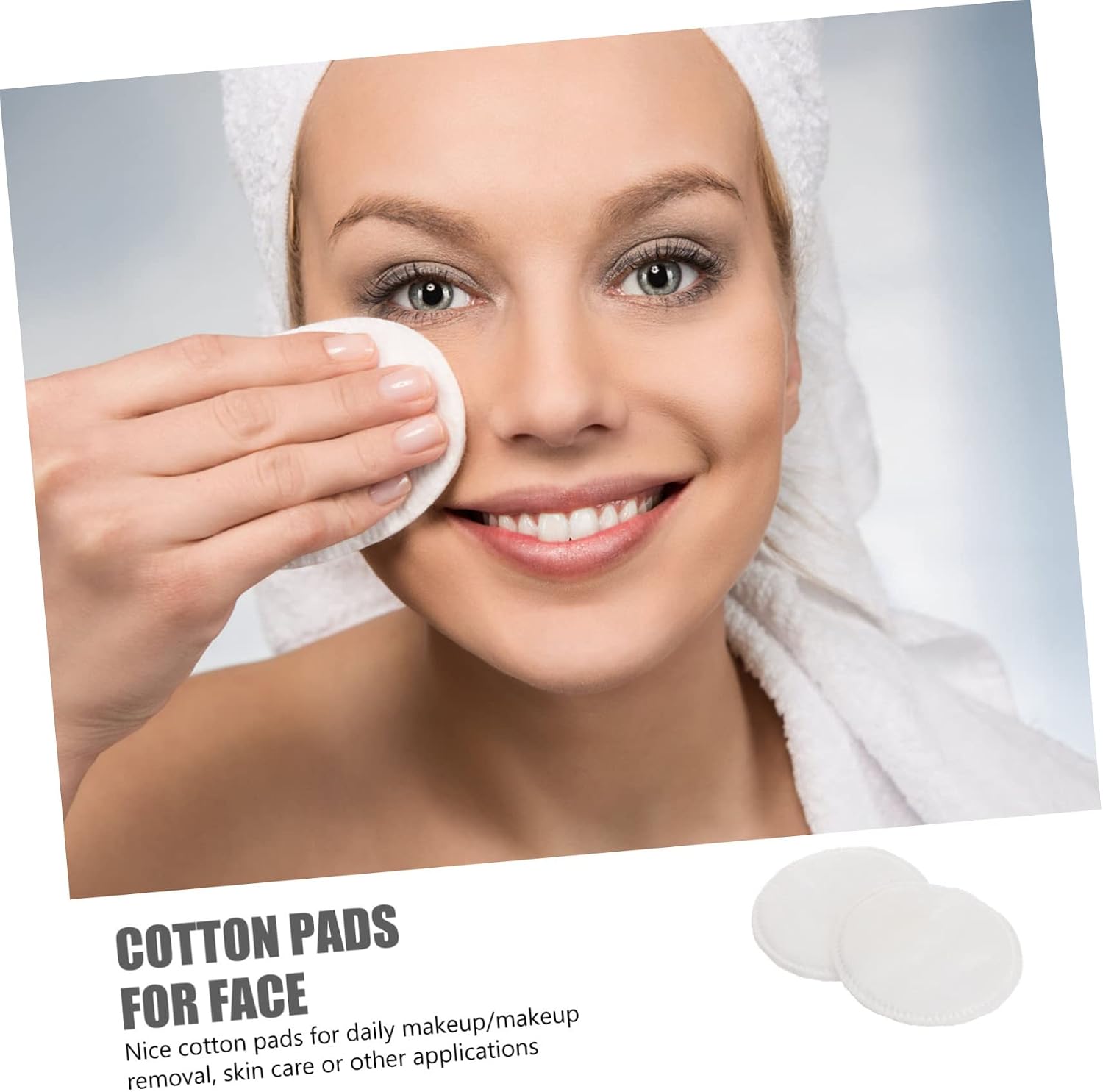 CALLARON 300pcs Makeup Remover Pads Facial Cotton Rounds Fluffy Reusable Face Pads for Makeup Removal Gentle and Skin-Friendly