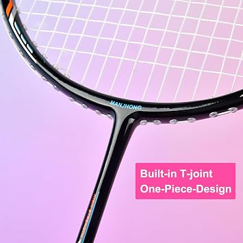 Adult Badminton Set with 2 Graphite Rackets - Anti Scratch Design