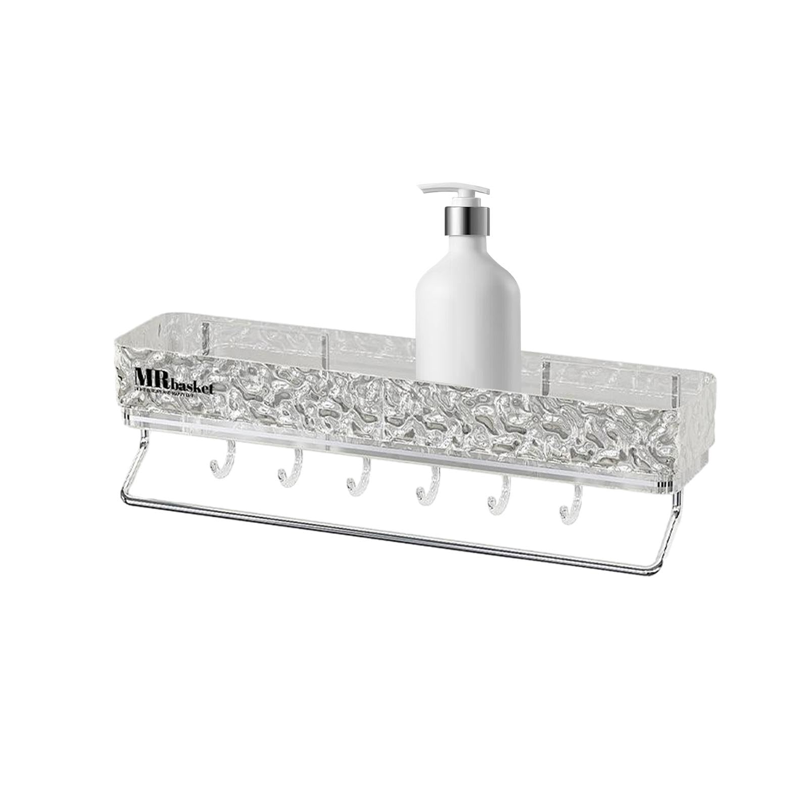 Organisateur de rangement de support de shampooing et étagère de douche murale adhésive
