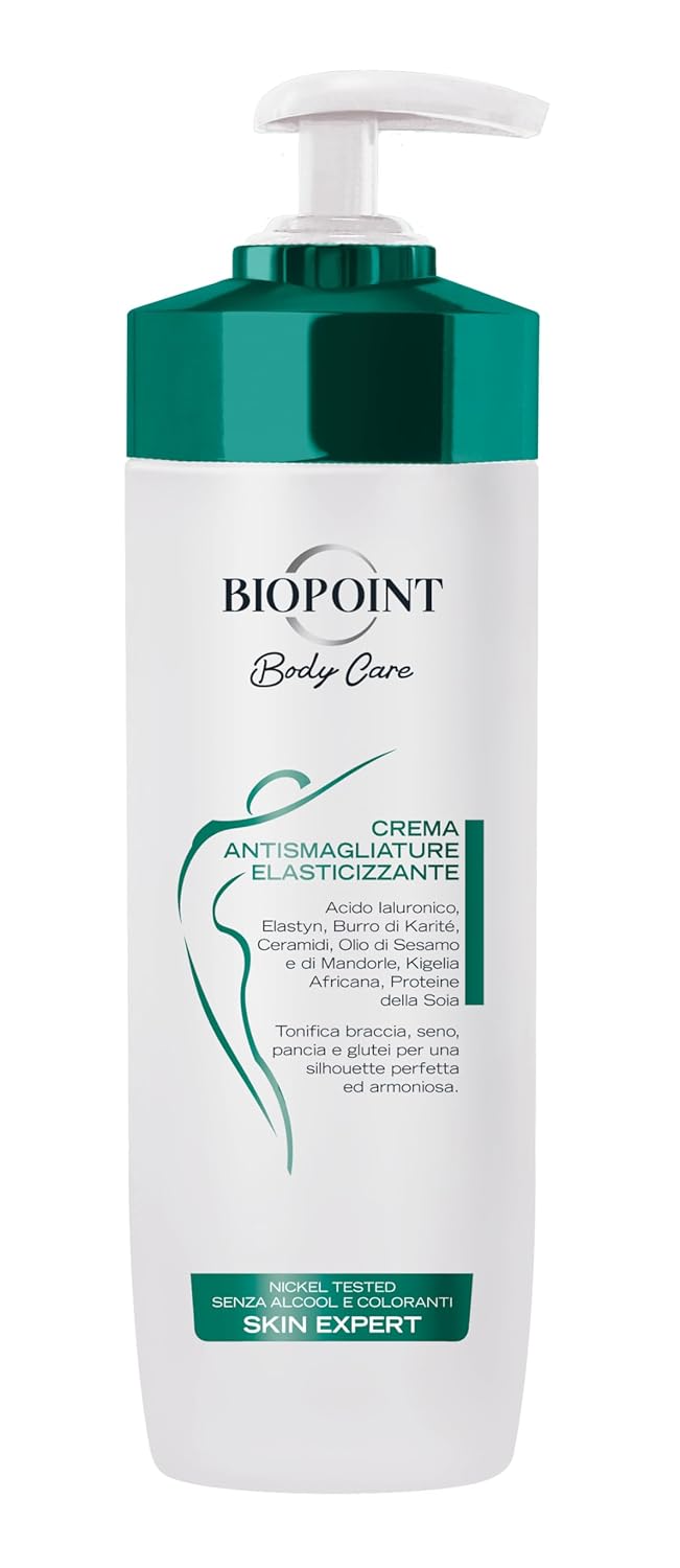 BIOPOINT Crema Corpo Anti Smagliature Elasticizzante Migliora il Tono Cutaneo e l'Elasticità della Pelle, 6.7 Fl Oz, Made in Italy [italian import]