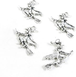 10 Pieces Antique Silver Tone Jewelry Making Charms Pendant Findings Craft Supplies Bulk Lots Arts I3HY6 Witch