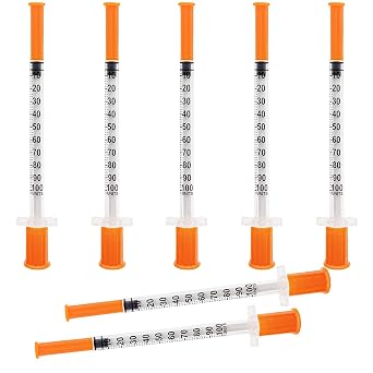 36 PCS 1ml 30Gauge 5/16 inch Refilling Liquids Individually Wrapped