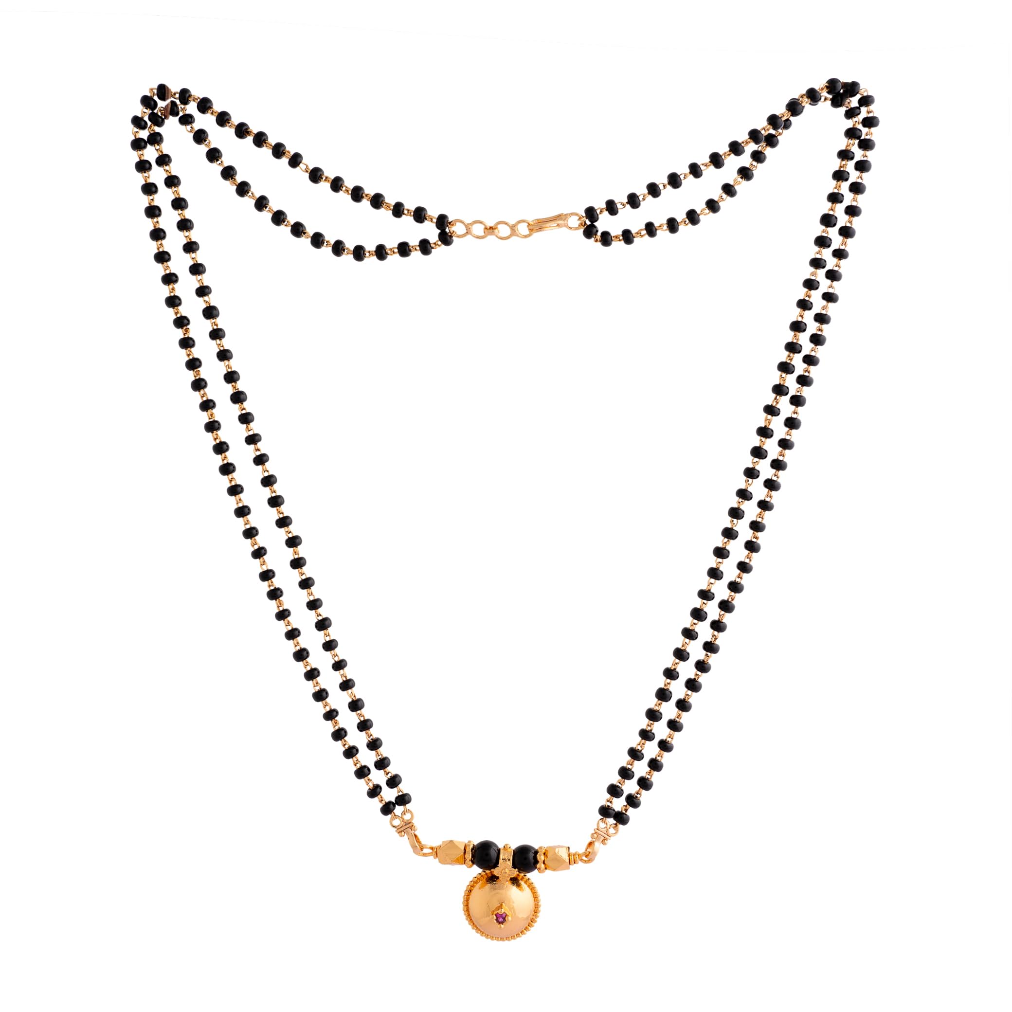 black beads Mangalsutra karimani 18" SHORT with vati No.119