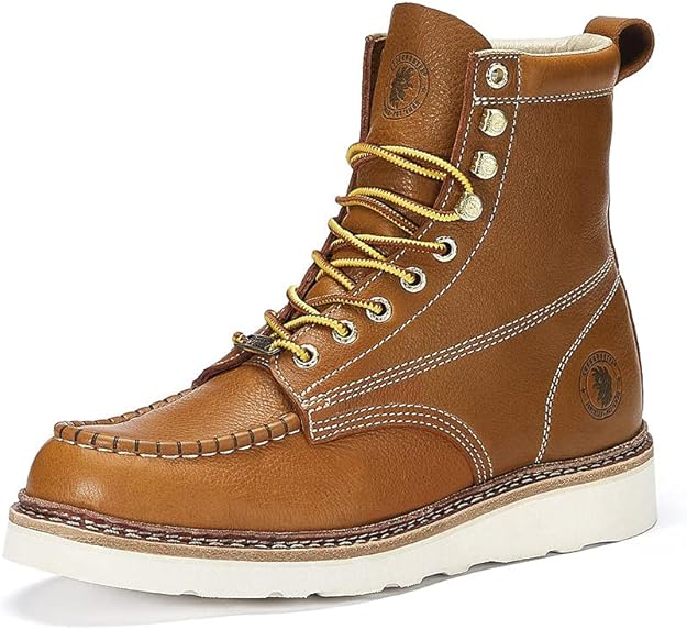 ROCKROOSTER Work Boots for Men, Soft Toe Waterproof Comfortable Antifatigue Working