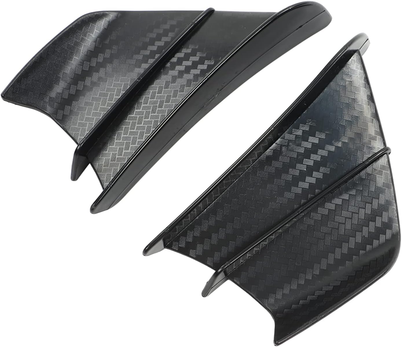 Motorcycle Wind Wing,1 Pair Motorcycle Wind Wing Carbon Fibre Aerodynamic Winglets for NINJA400 NINJA250 Z900 Z1000 / R3 R25 / CBR650