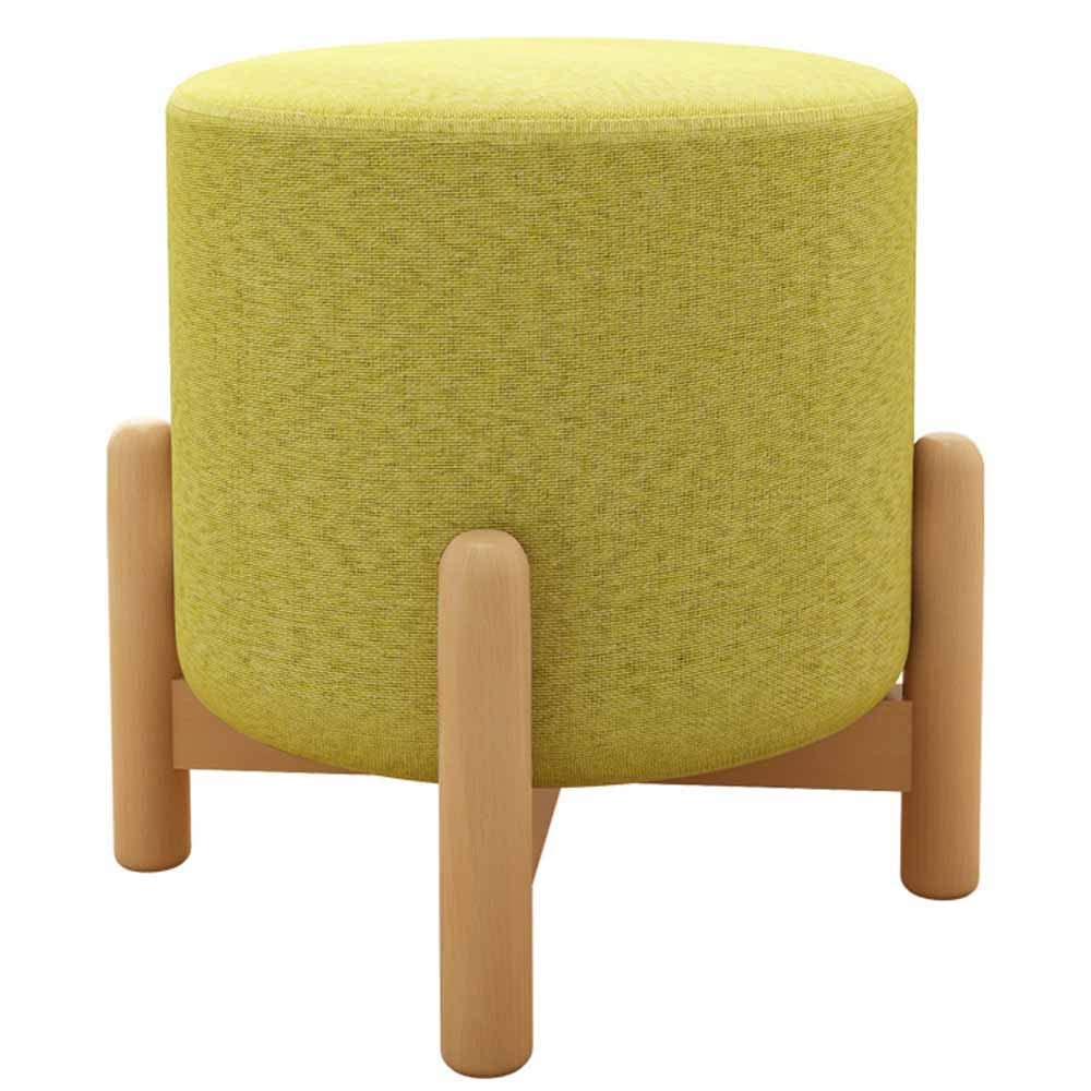 Repose-pieds en bois massif et tissu rembourré pour une décoration de salon raffinée