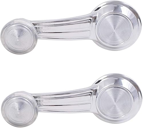 Brock Juego de bielas manuales de repuesto con mango cromado con perilla transparente compatible con Malibu Impala, Monte Carlo, Lesabre Camaro