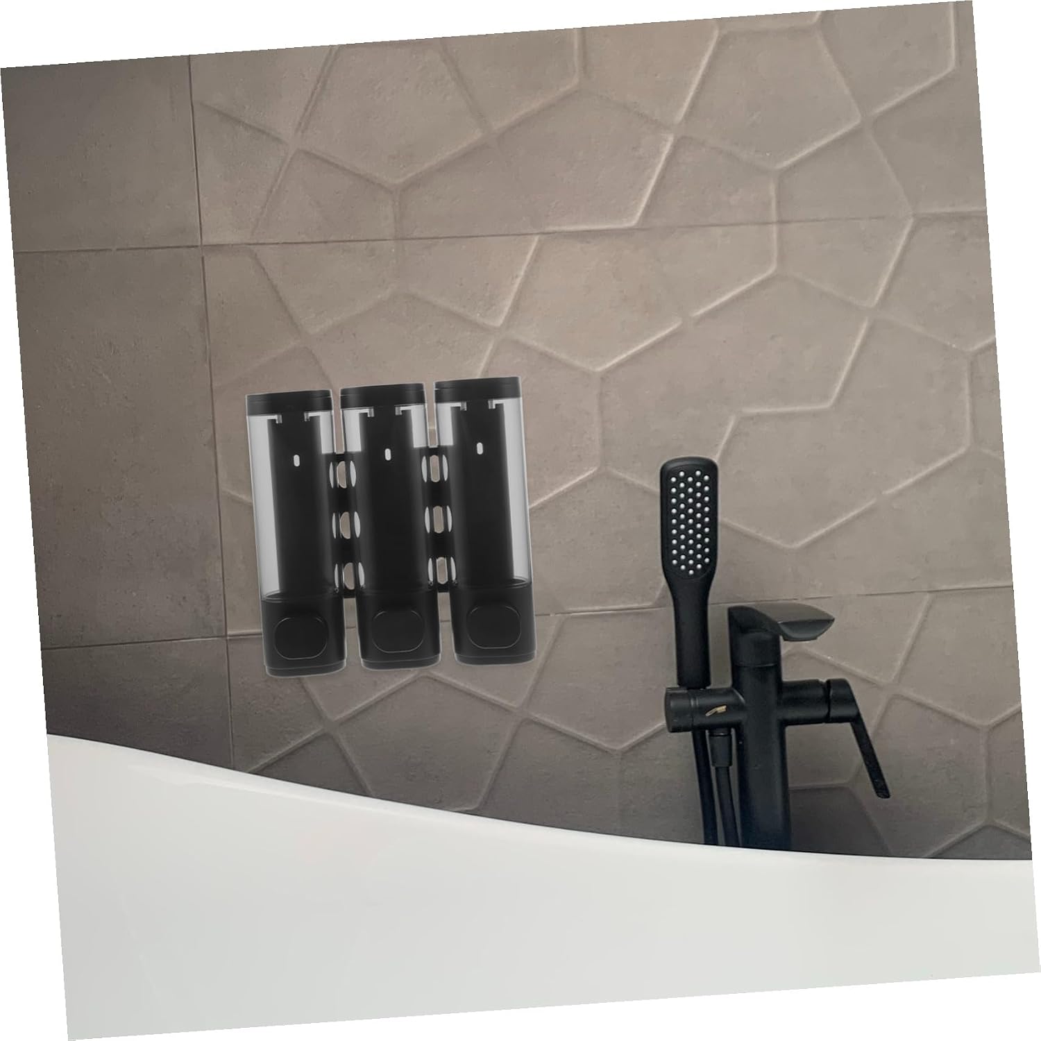 Automatic Soap Dispenser for Shower Bathroom Wall-Mounted Soap Holder Capacity Black