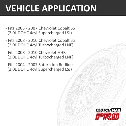 Miniatura 2 de ClutchMax PRO Performance Stage 3 - Kit de embrague con cilindro esclavo compatible con Chevrolet Cobalt SS 2005-2010 HHR 2008-2010 Saturn Ion