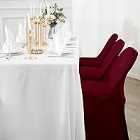 Vista 6 de 12 fundas para sillas de elastano, protectores lavables para sala de estar, fiestas y bodas (borgoña)
