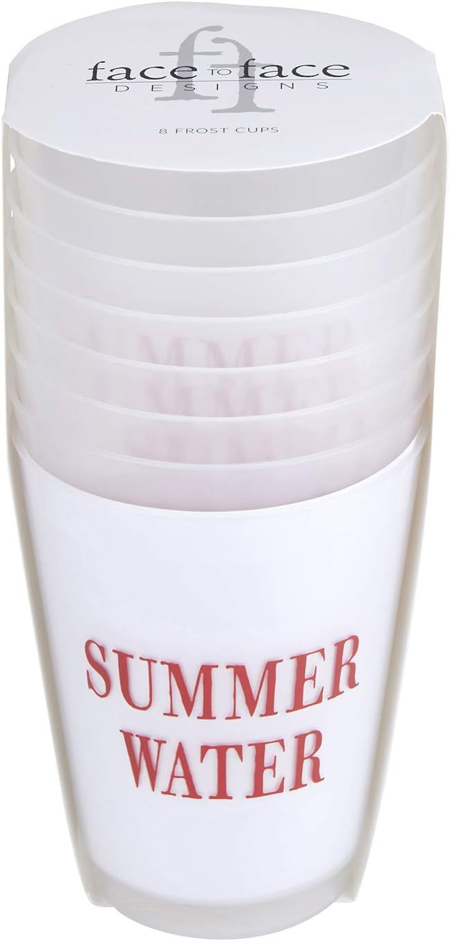 Santa Barbara Design Studio Party Cups Cute Cups for Beach Vacations and Pool Parties, Set of 8, 16 Ounces, Summer Water