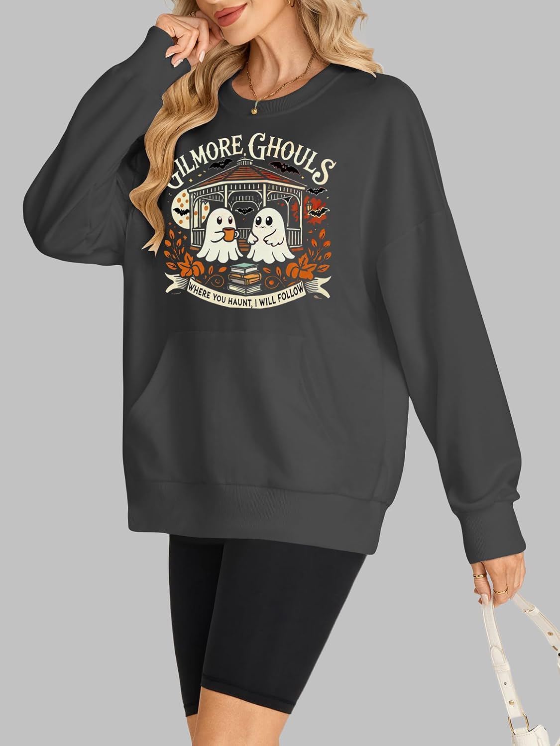 Mama Sweatshirt for Women with Pocket Graphic Oversized Pullover