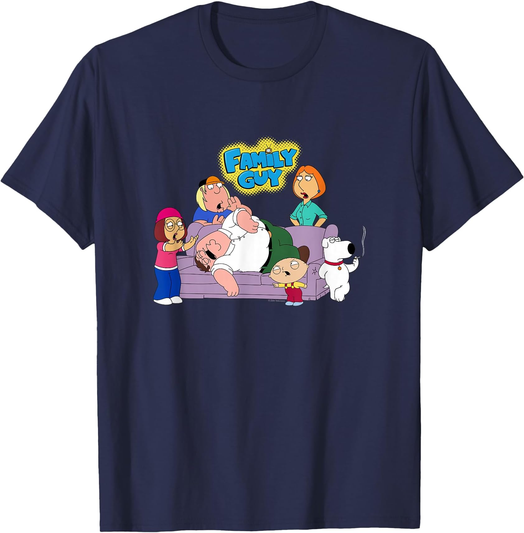 Drunk Peter and Family with Logo Cartoon T-Shirt