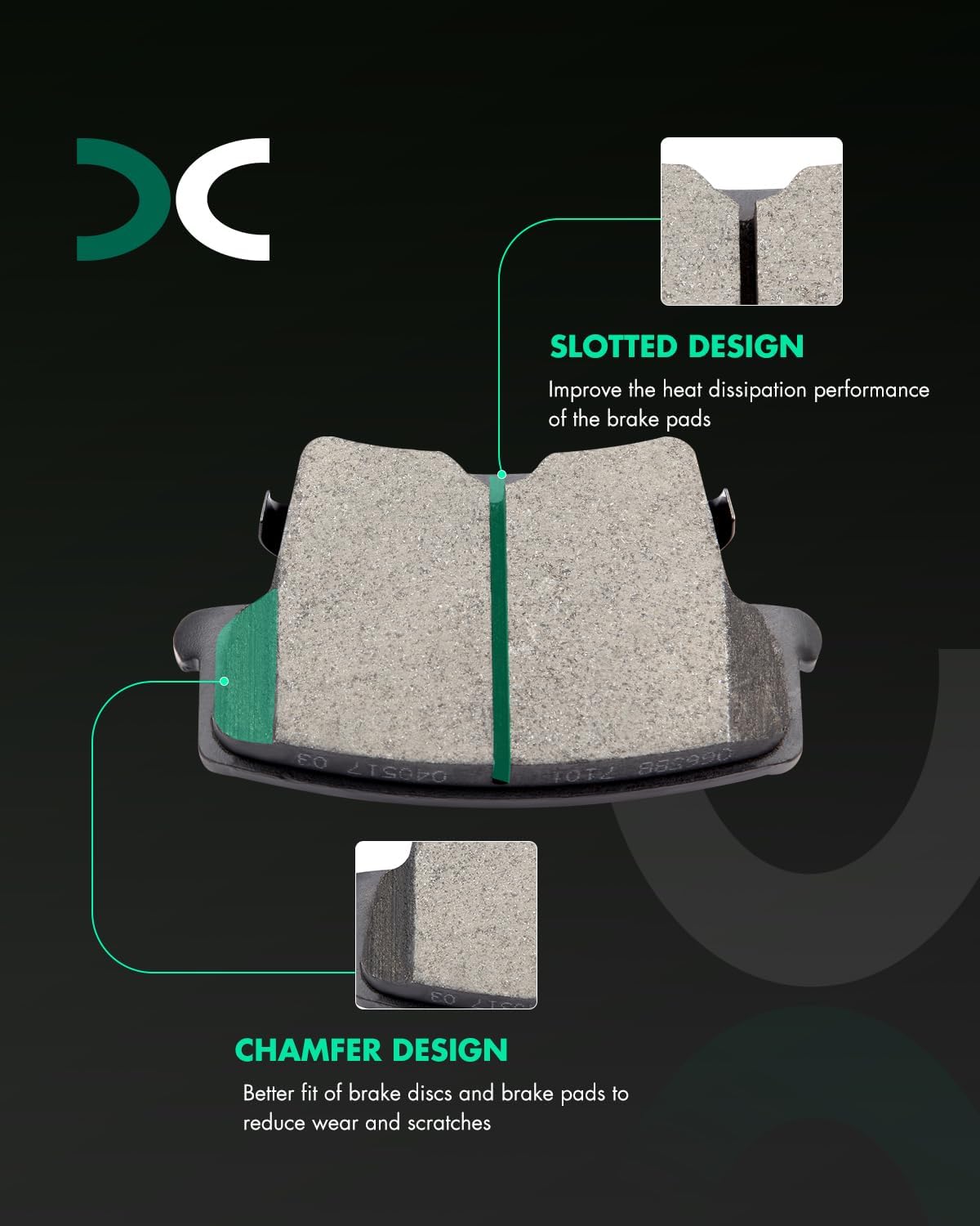 SCITOO Rear 12.6" Brake Pads and Rotors Kits Fit For Chrysler 300 2005-2018,For Dodge Challenger 2009-2018,For Dodge Charger 2006-2018,For Dodge Magnum 2005-2008