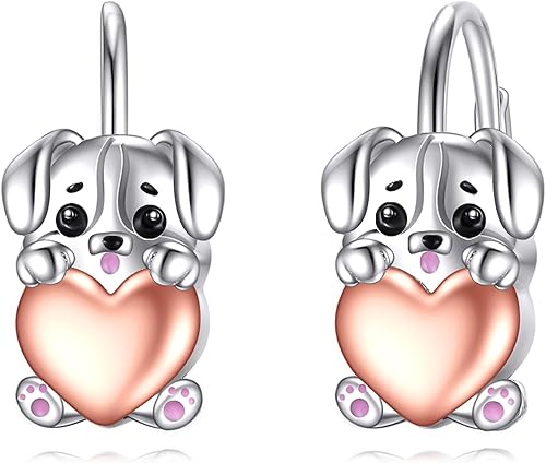 Pendientes de Aro con Forma de Cachorro para Mujer, Pendientes de Cachorro, Joye