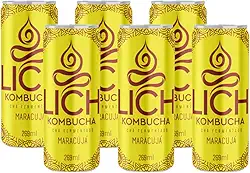 Lich Kombucha, Lich Kombucha Maracujá - Pack Com 6 Unidades 269ml
