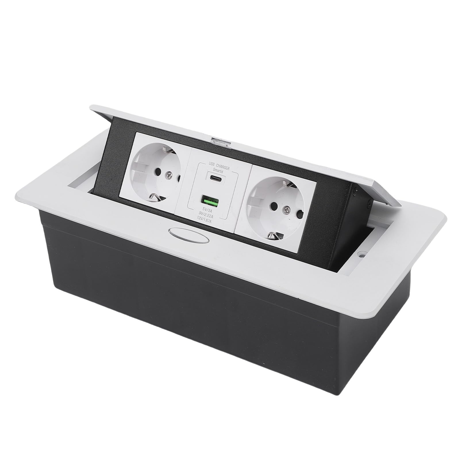 Caja de Enchufe Empotrada para Escritorio Impermeable Toma 16A