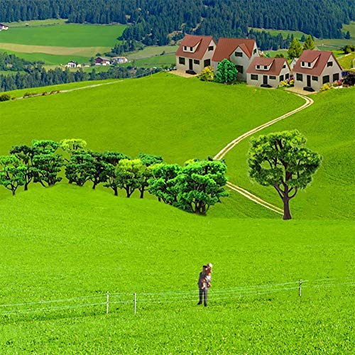 Evemodel S0601 16Pcs Model Road Trees Train Railways Architecture Landscape Scenery O Scale 1:50 Green Dark Green Light Green #TOP1