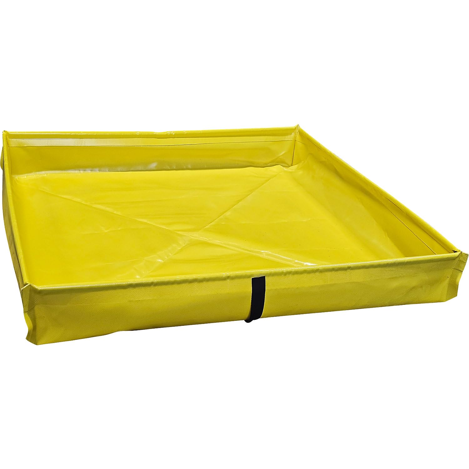eurokraft | Kleingebinde-Faltwanne | aus PVC | Farbe Gelb | Auffangvolumen 57 l