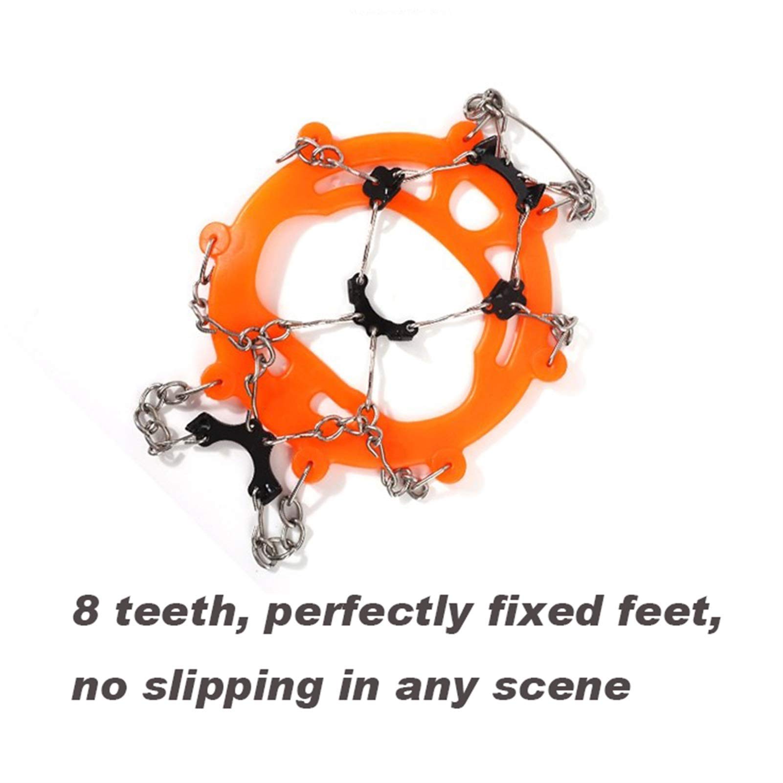 Poignées de Neige glacée, Crampons en Acier Inoxydable, Couvre l'escalade de Neige extérieure Universelle antidérapante avec 13 Chaussures à Crampons en Acier, pour la randonnée, l