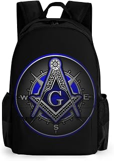 Daypack Anti-Theft Multipurpose Large Capacity Shoulder Bag - Masonic Faith Hope And Charity Freemason Sign Art Travel Hiking & Camping Rucksack With Smooth Zippers