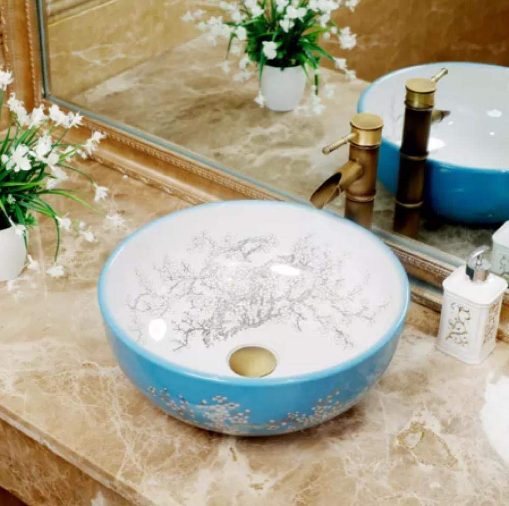 Buy Countertop Basin Wisteria Chinese Washbasin Sink Jingdezhen Art