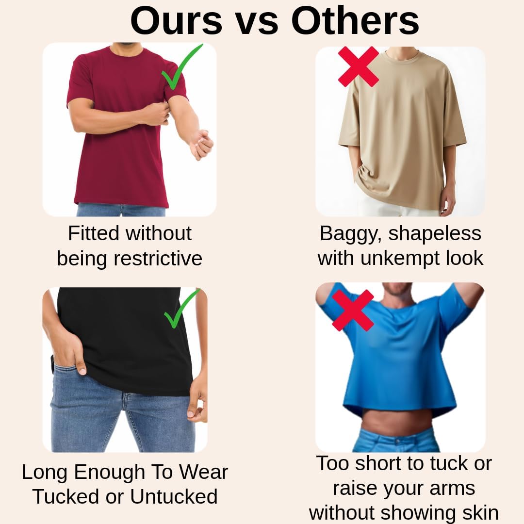 Mens Regular Fit Crew Neck T Shirts Short Sleeve - 100% Cotton Shirts for Men, Plain Casual Tee Shirts 3-Pack - Image 3