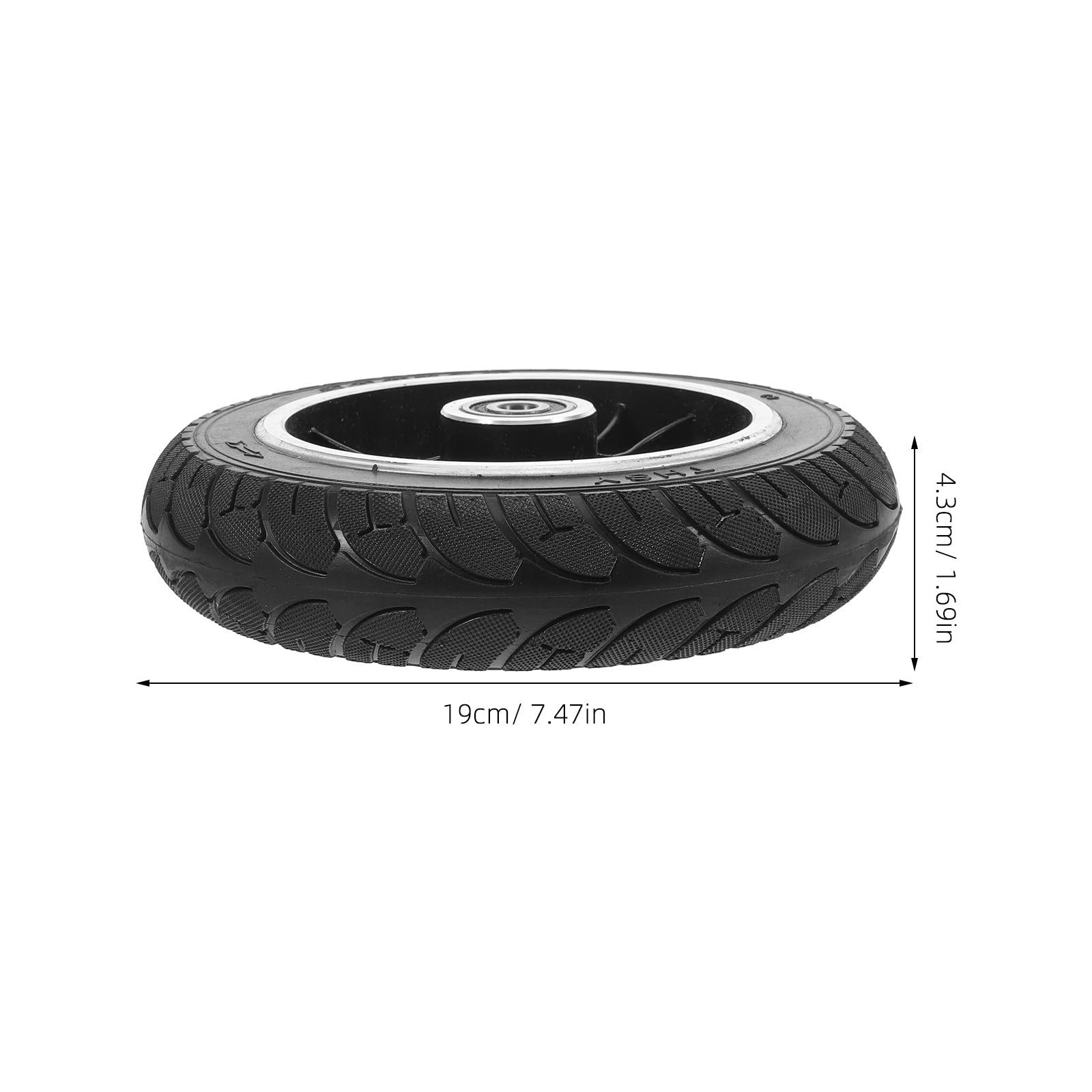 Pneumatico Pieno per Monopattino Elettrico, Ruota Solida per Scooter Elettrico 200x50 8 Pollici, Lega di Alluminio e Gomma, senza Aria, per Strade Cittadine Pianeggianti e Lievi