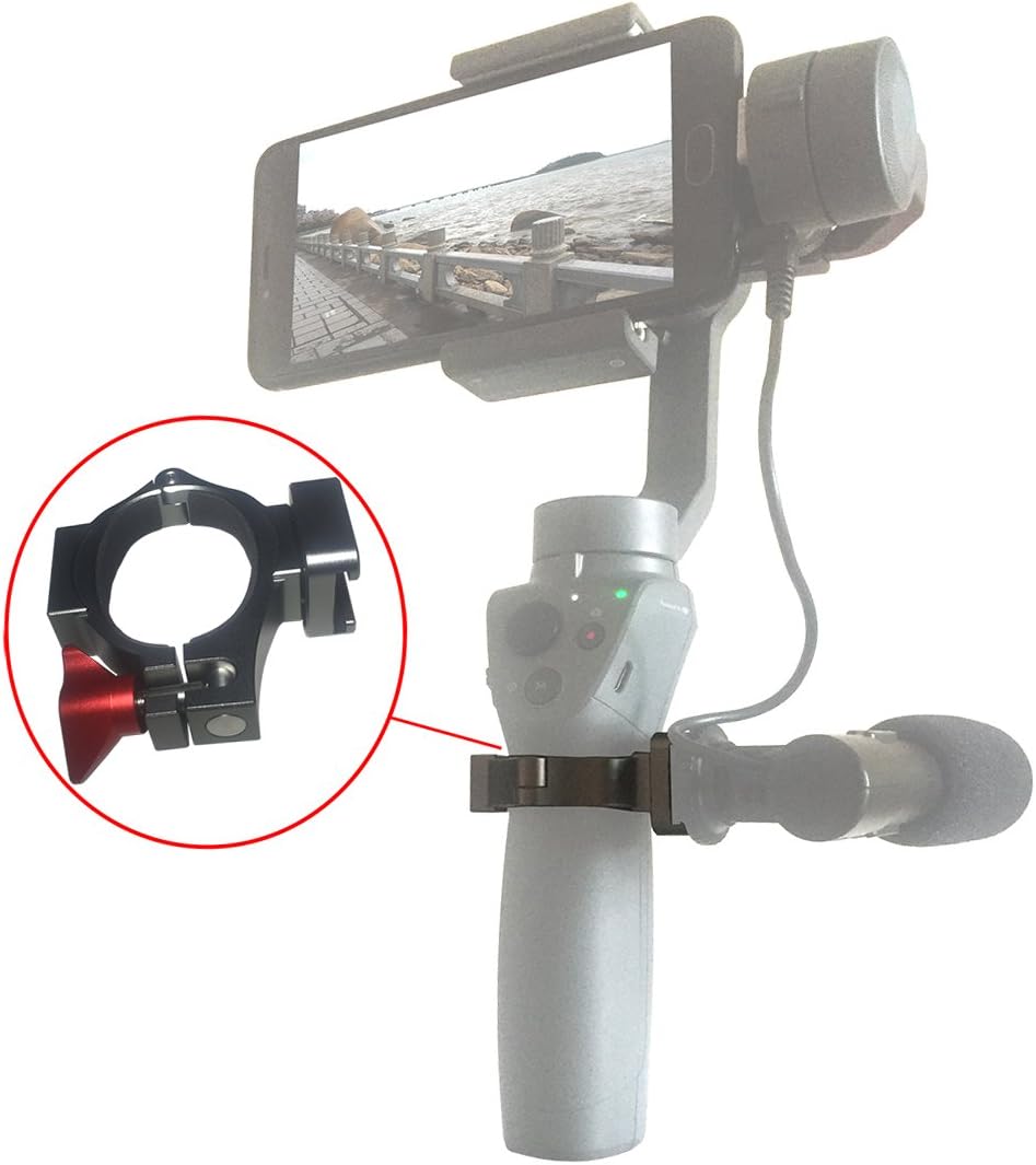 O-Ring Hot Shoe Adapter for DJI Osmo Mobile 2, Applied to Microphone and LED Light Accessory Via 2 Cold Shoe Mount, Come with A Tripod Stand.