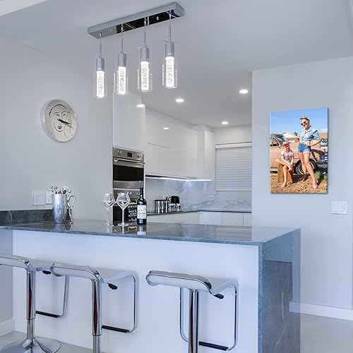 Miniatura 5 de Impresiones en lienzo personalizadas con tus fotos, imagen personalizada de arte de pared sobre lienzo, regalos enmarcados para pareja, familia,