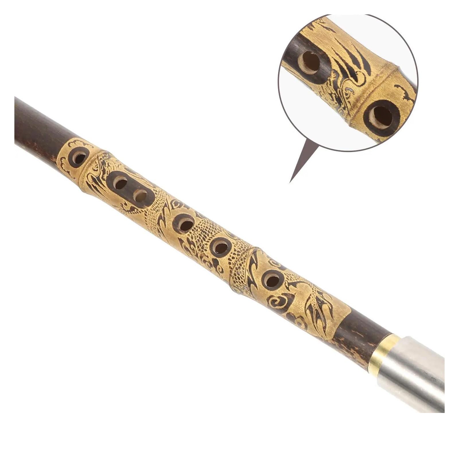 Flauta De Bambú De Madera 1 Pieza De Flauta De Bambú Bawu Con Clave F Y Tono Dulce Para Clarinete Tradicional Profesional