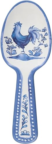 Miniatura 3 de UP ware Blue Rooster - Servidores de ensalada de melamina, juego de utensilios para servir, incluye tenedor y cuchara para tirar ensalada, pasta,
