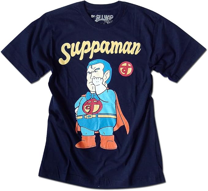 Amazon Dr スランプ アラレちゃん ｔシャツ 半袖 スッパマン スーパーマン キャラクター イラスト メンズ ネイビー Mサイズ 並行輸入品 Tシャツ カットソー 通販