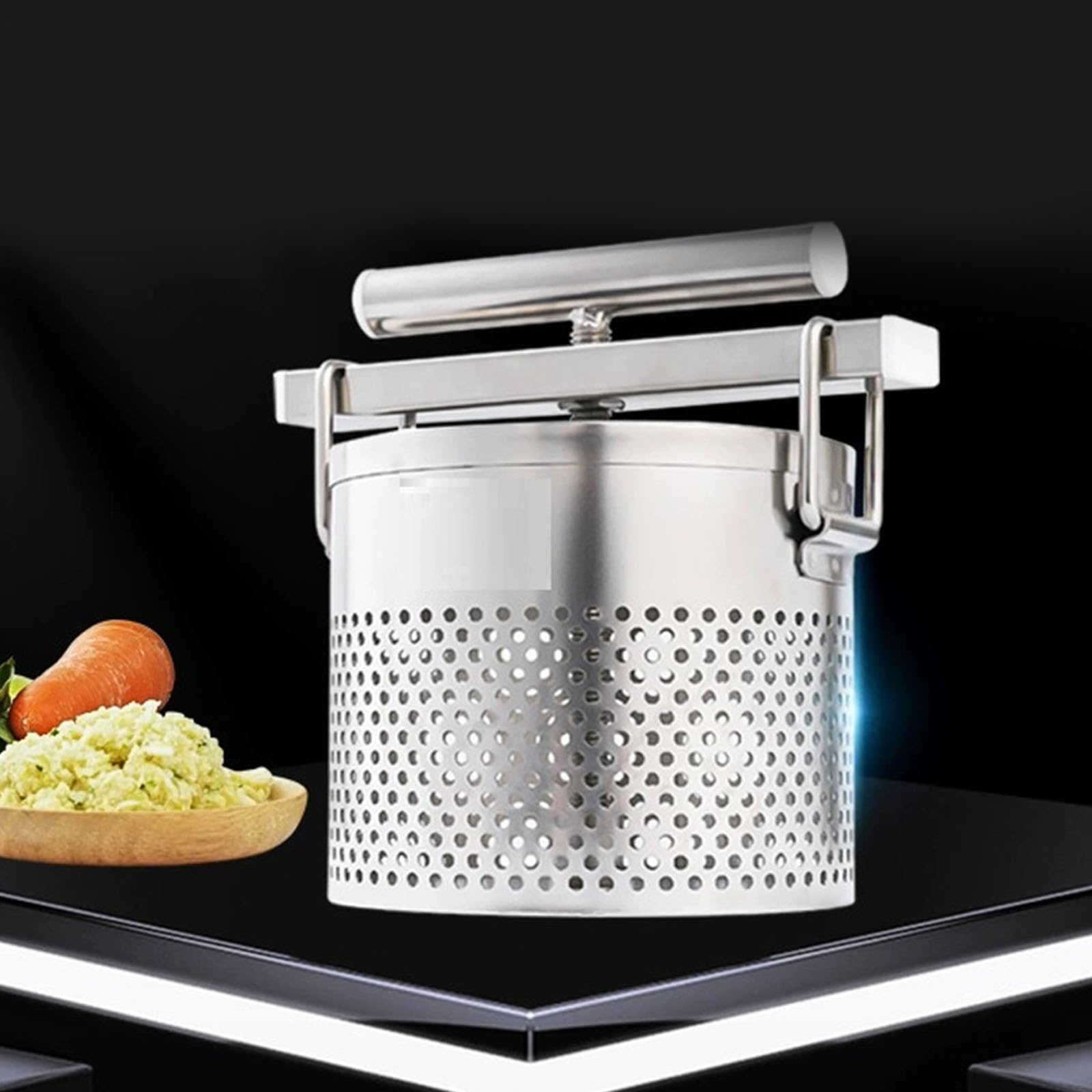 Presse manuelle en acier inoxydable pour déshydratation rapide des légumes et extraction de jus de citron avec presse manuelle haute efficacité