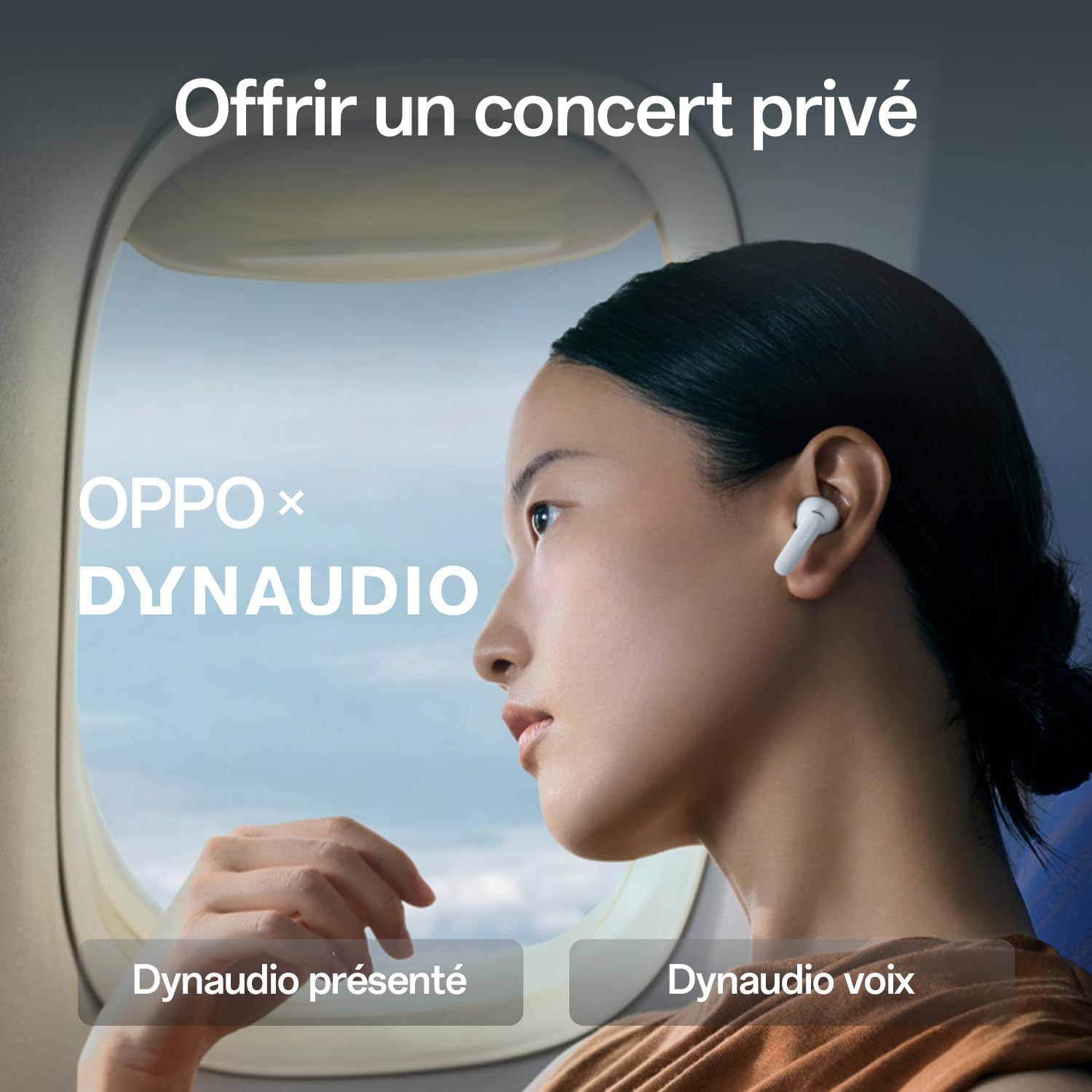 OPPO Enco X3s Écouteurs sans Fil, Son Dynaudio, 55dB ANC, AI Translation, LHDC 5.0 Hi-Res Audio, 45 h Batterie, Bluetooth 5.4, Blanc