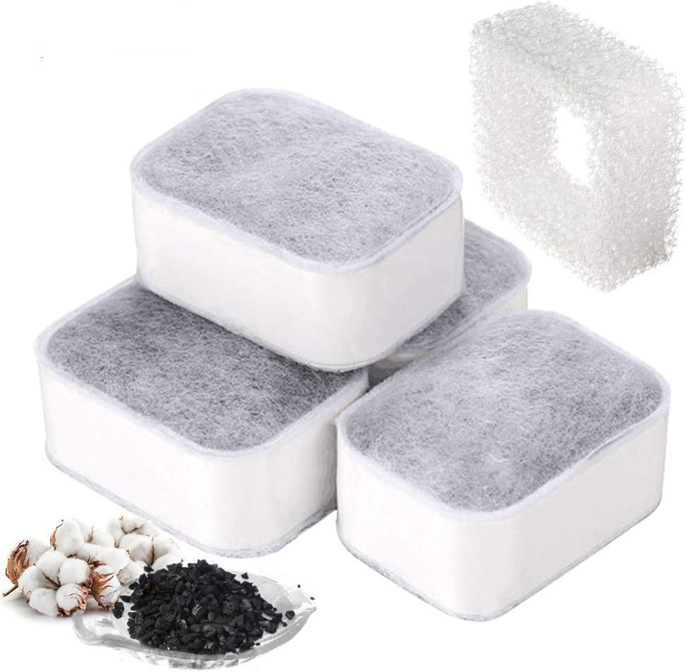 eecoo Filtros de Repuesto para Fuente de Agua para Gatos, 4 Piezas