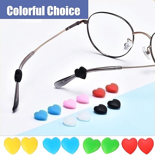 Miniatura 7 de UPIONIC Puntas de extremo antideslizantes para gafas, funda de tubo de silicona, soporte para piezas de oído para gafas, retenedor de gafas, 10 pares