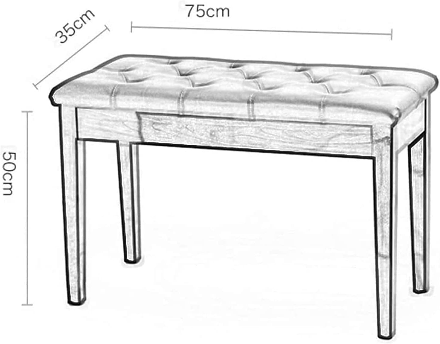 Piano Benches Keyboard Bench with Storage Leather Padded Seat Musical Chair Shoes Stool Living Room Entryway Benches