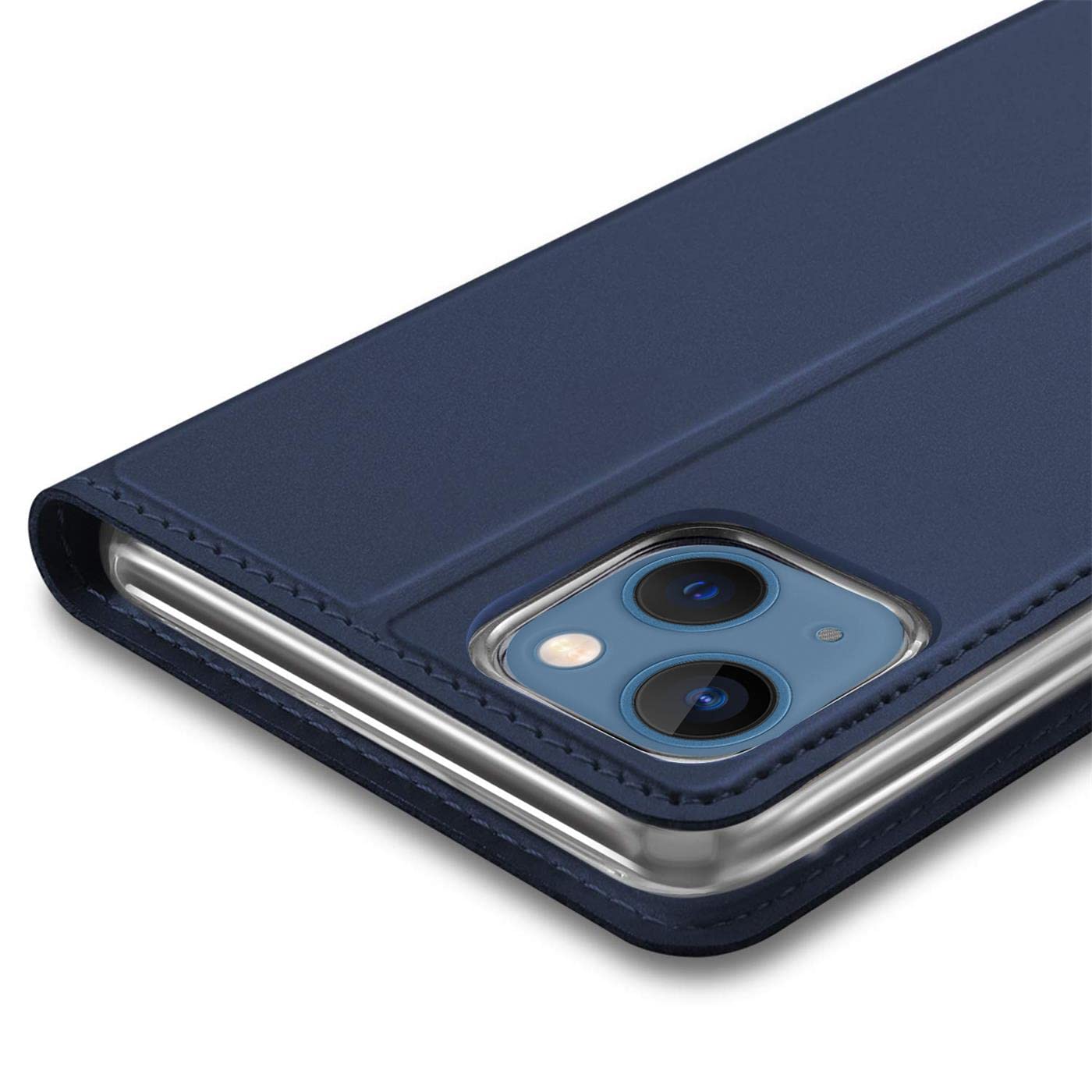 Verco Case compatible with iPhone 13, Flip Wallet Cover with Magnetic Closure for iPhone 13 Phone Case - blue - Image 4