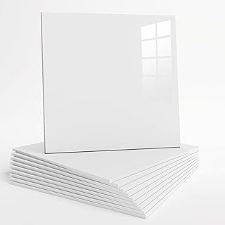 10pcs Peel and Stick Tile Shower Waterproof Marble Tiles Wall Panels, 11.8"x11.8" Self-Adhesive Backsplash Tile, PVC Wall Panels Shower Tiles for Home Bathroom, Kitchen, Living Room White (1)