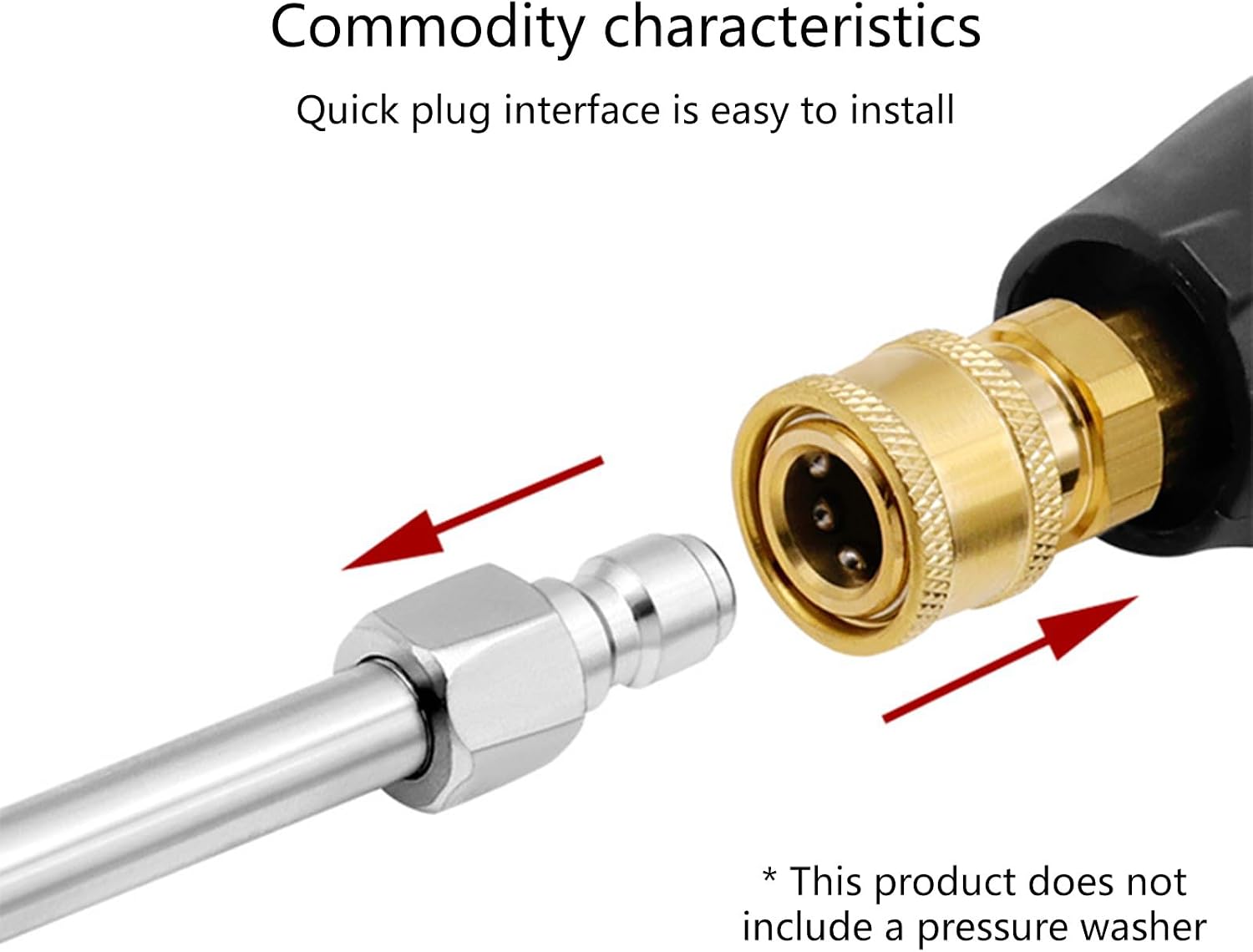 StainlessSteel Wand Lances Car Washer Metal Rod Elbow Nozzles for Pressure Extension Rod Elbow Nozzles Pressure