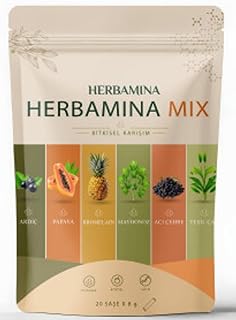 Herbamina Mixed Herbal Tea Powder 20 Sachets (8 g x 20) – Natural Herbal Blend – Instant Dissolvable Botanical Tea – 160 g Total