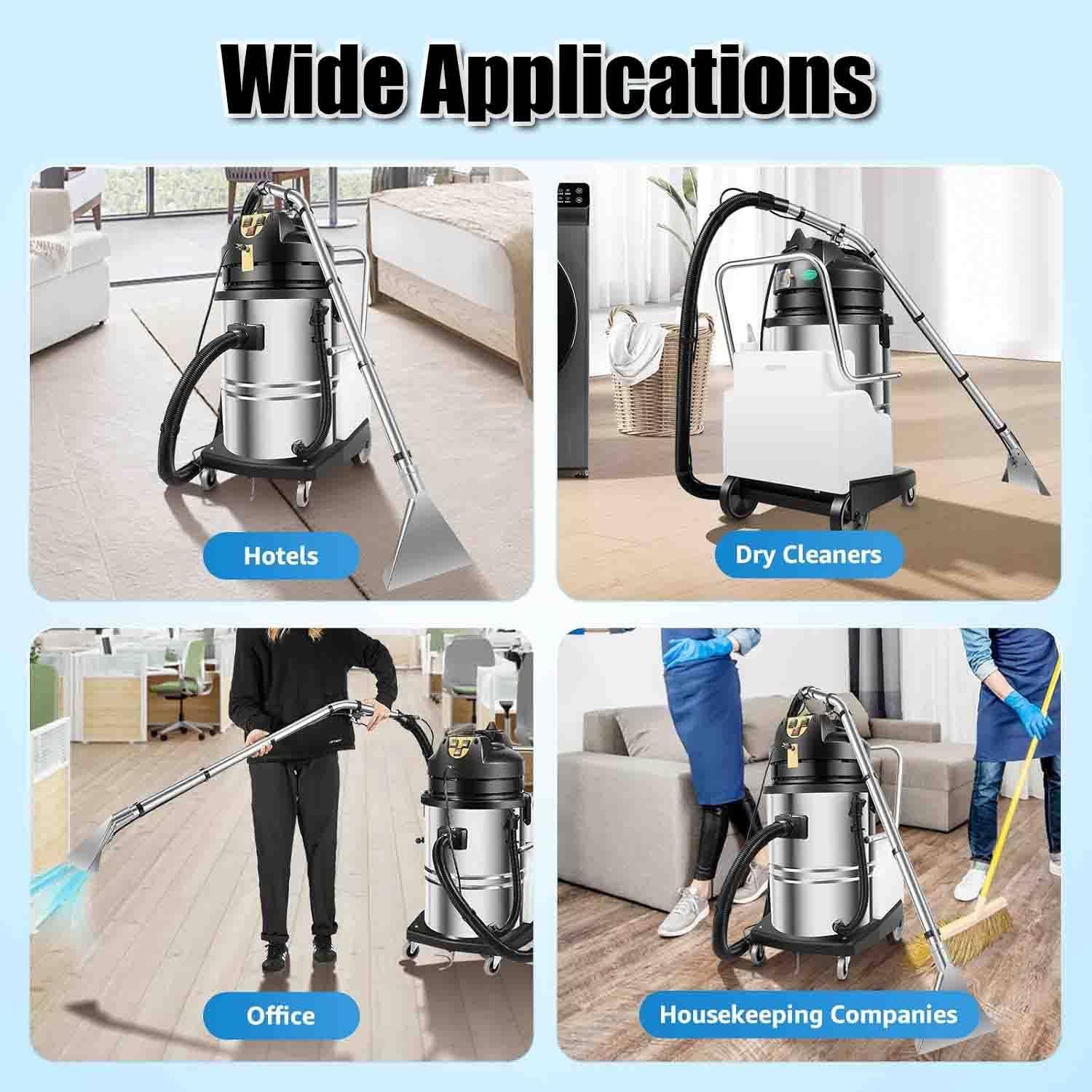 Máquina limpiadora Comercial de alfombras con Doble depósito de Agua,máquina limpiadora de alfombras con Limpieza Profunda, para la Limpieza Profunda y extracción de alfombras. 40L