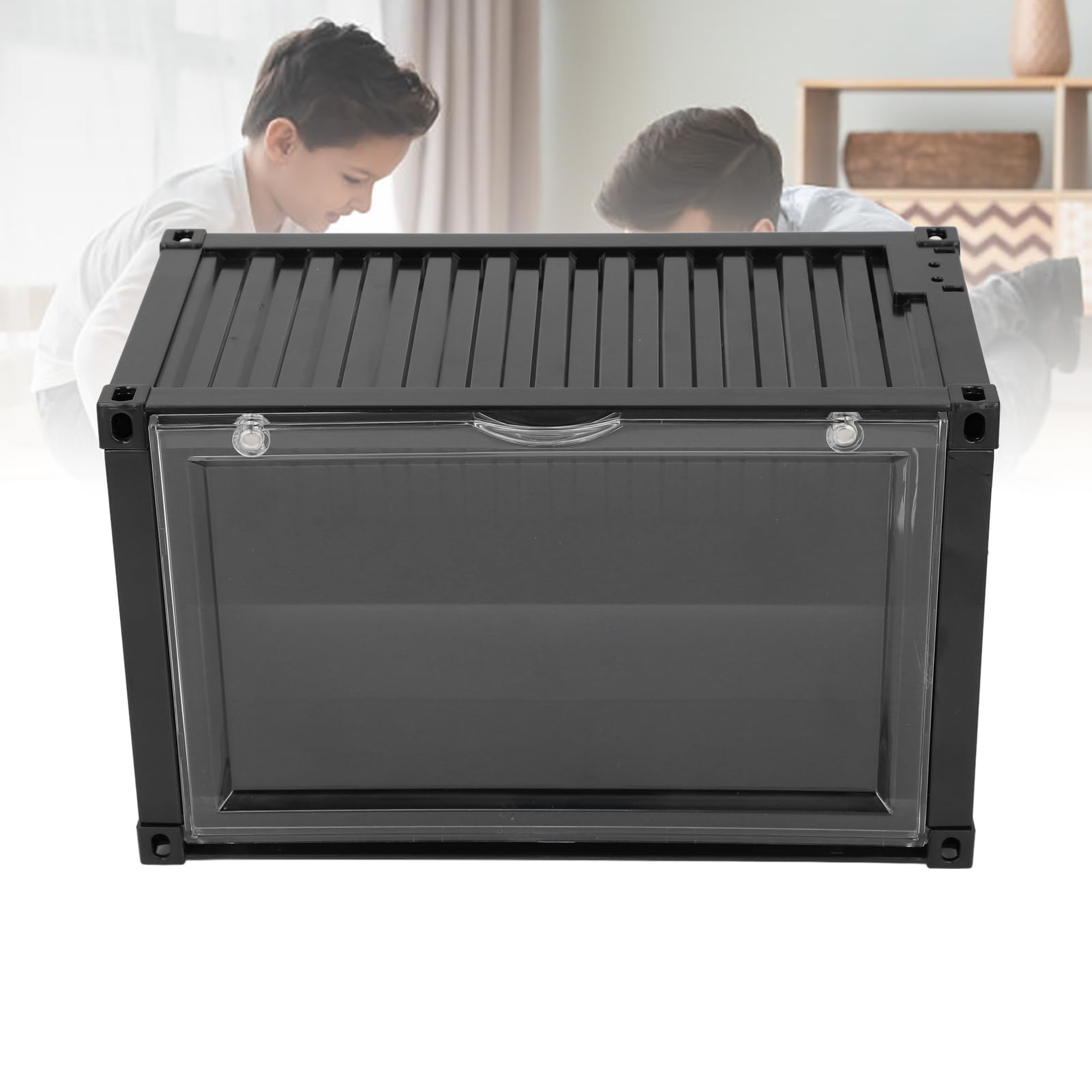 Vitrine lumineuse LED pour figurines miniatures - Anti-poussière - Noir