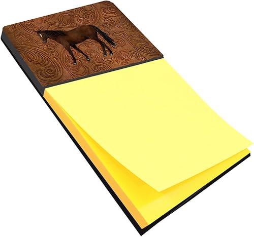 Caroline's Treasures SB3066SN Caballo Pegajoso Titular de la Nota Dispensador Recargable Almohadillas de notas autoadhesivas, Bloc de notas en