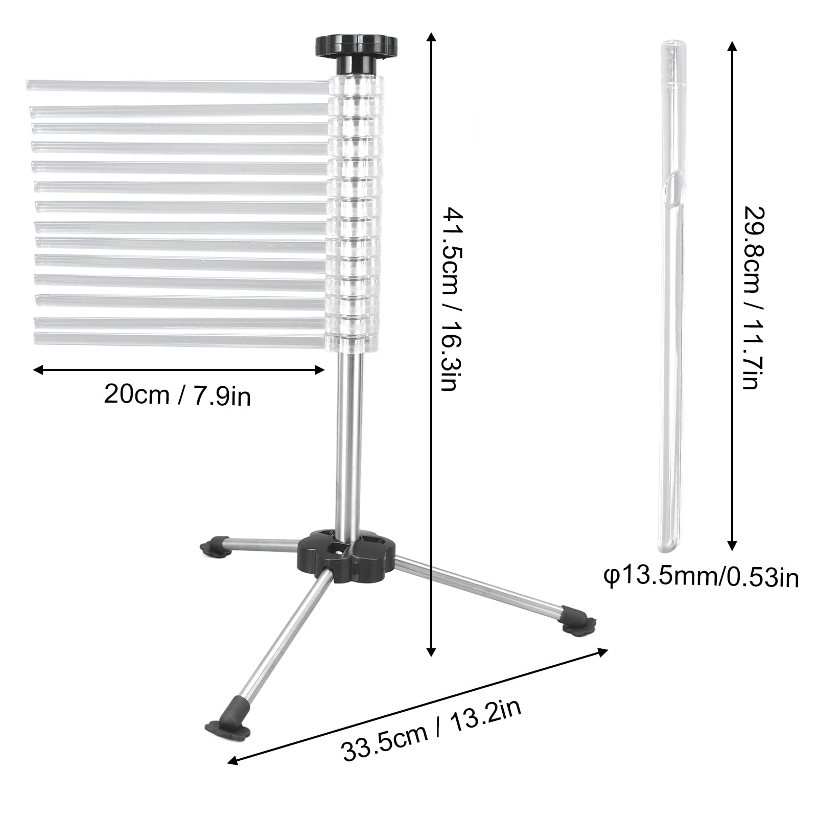 Restokki Noodle Drying Rack Manual Rotation Pasta Drying Rack Stainless Steel Folding Noodle Rack for Household Kitchen