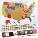 Scratch Off Map US State | 17x22.5in Large Premium US Map Scratch Off Travels Map Unique Gift Box Amazing Tools US State Poster Adventure Tracker Original Sticker Flags Top Quality Ebook by Act Free