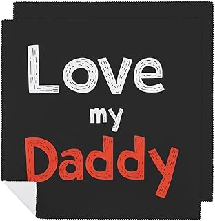 I Love My Daddy Funny Dinner Cloth Napkins 18 X 18 Inches Reusable Table Napkin for Wedding Party