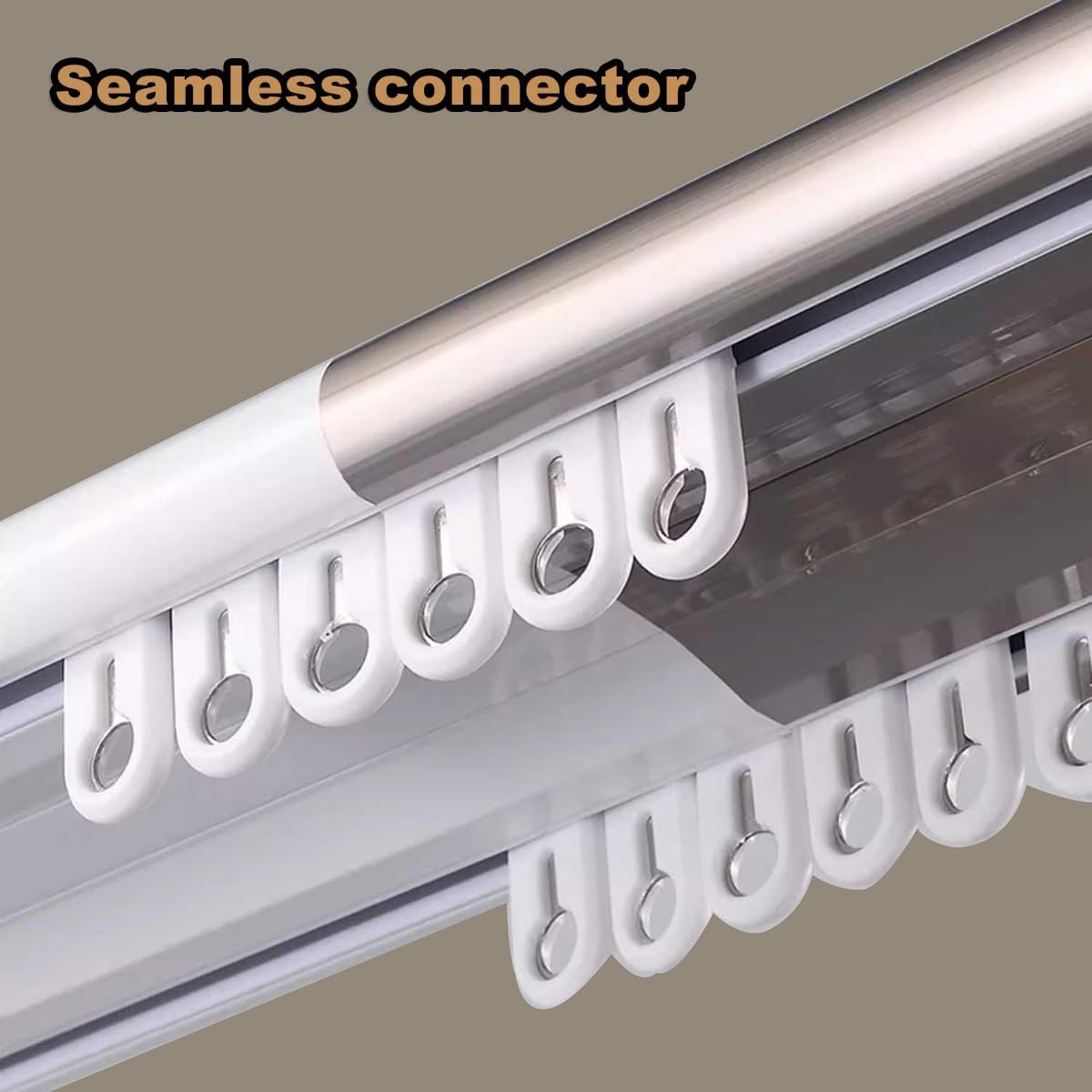 Heavy-Duty 18.7FT Double Aluminium Curtain Track System - Durable Room Divider Rails for Privacy in Open Spaces - Versatile White Curtain Rods for Home & Office