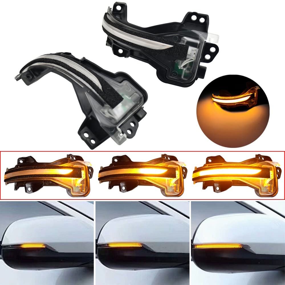 Luz estroboscópica ultradelgada Luz De Señal De Giro Dinámica Lateral Retrovisor LED, Indicador De Espejo, Intermitente para Breeze 2019 2020 Luces ​de Giro